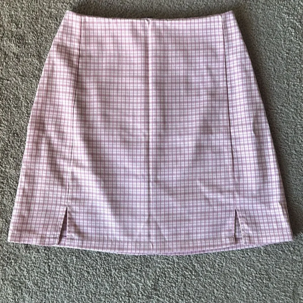 Brandy Melville Plaid Cara Mini Skirt!